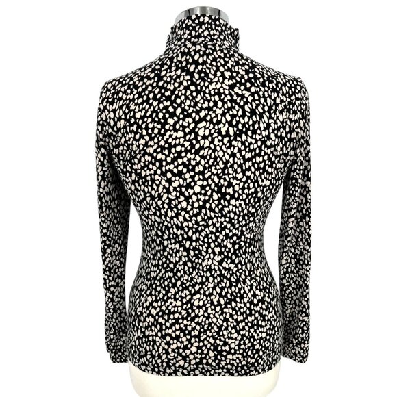 & Other Stories High Neck Long Sleeve Printed Shirt Black White Size Small - Picture 4 of 7